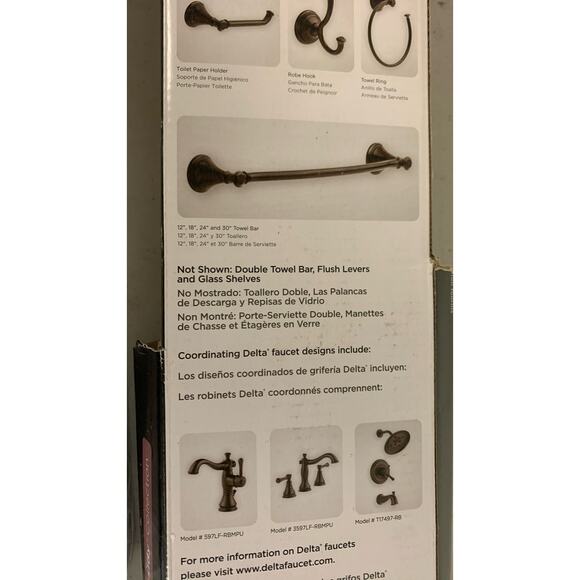 DELTA Cassidy 18-in Wall Mount Towel Bar in Venetian Bronze - Picture 5 of 6